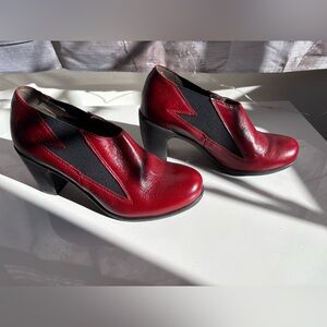 Fly London Red Leather Booties